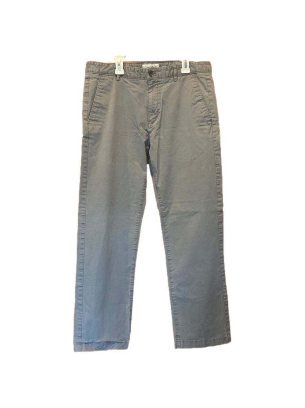 Calvin Klein Men’s Grey Cotton Blend flat Front Chino Pants Size 32 x 30